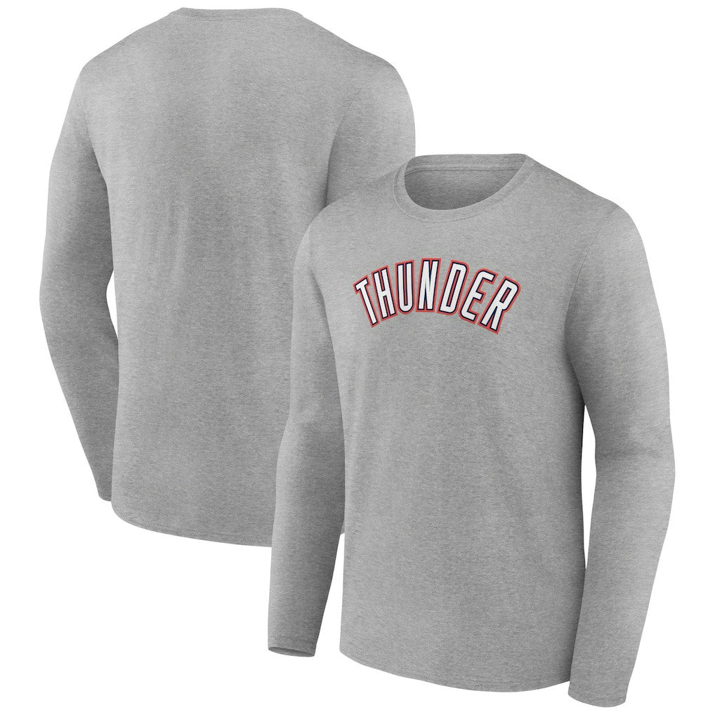 Oklahoma City Thunder Alternate Logo Long Sleeve T-Shirt - Gray sale