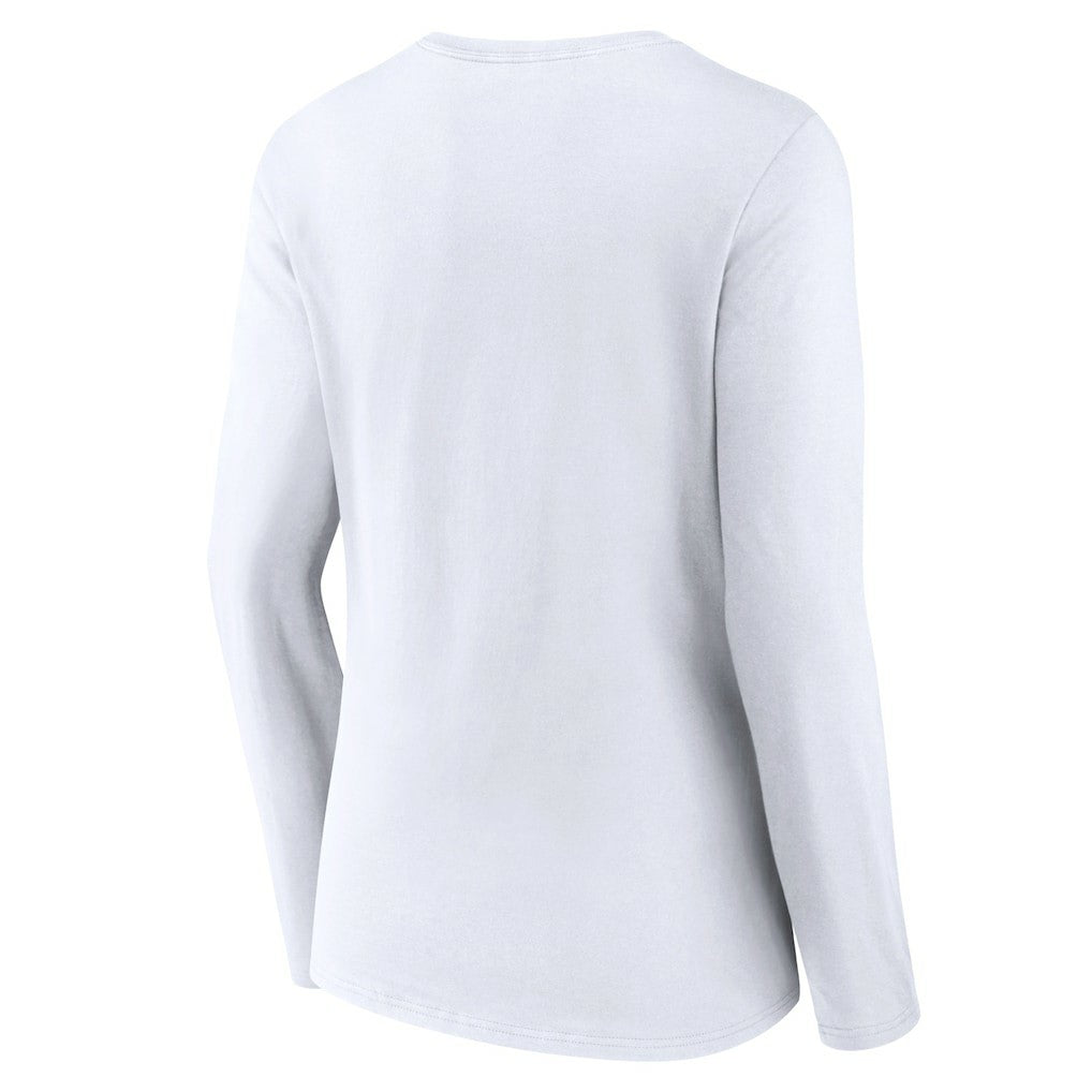 Atlanta Hawks Women's Alternate Logo V-Neck Long Sleeve T-Shirt - White on sale
