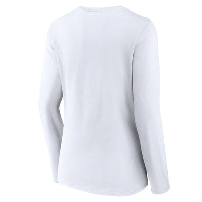 Atlanta Hawks Women's Alternate Logo V-Neck Long Sleeve T-Shirt - White on sale