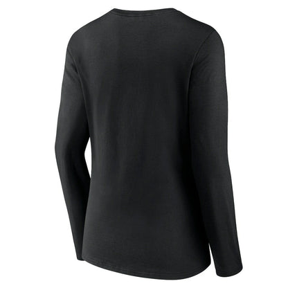 Houston Rockets Women's Alternate Logo V-Neck Long Sleeve T-Shirt - Black on sale