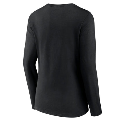 Miami Heat Women's Alternate Logo V-Neck Long Sleeve T-Shirt - Black on sale