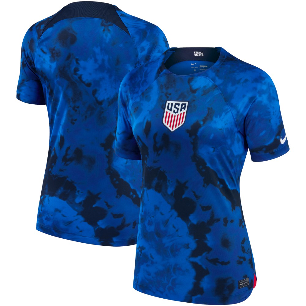 USMNT Women's 2022/23 Away Breathe Stadium Replica Blank Jersey - Blue | Nike for sale