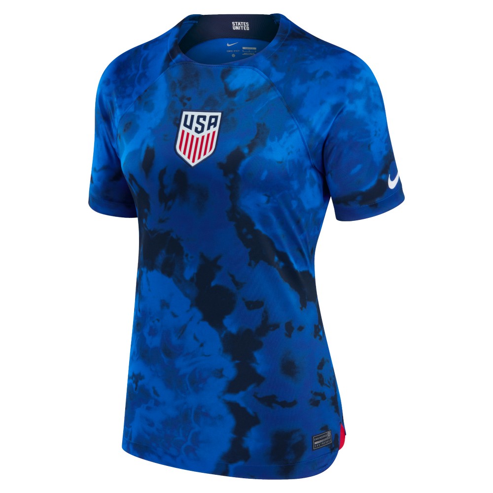 USMNT Women's 2022/23 Away Breathe Stadium Replica Blank Jersey - Blue | Nike for sale