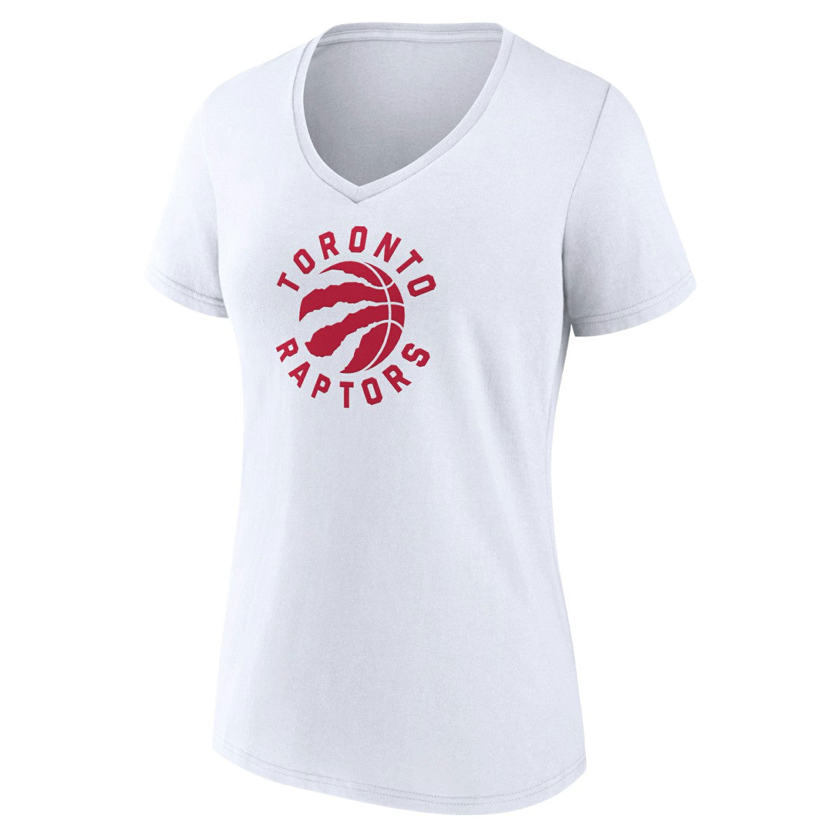 Toronto Raptors Women's Alternate Logo V-Neck T-Shirt - White for sale
