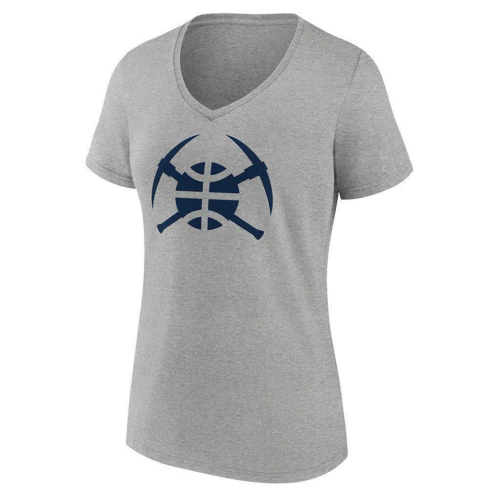 Denver Nuggets Women's Alternate Logo V-Neck T-Shirt sale - Heather Gray for sale