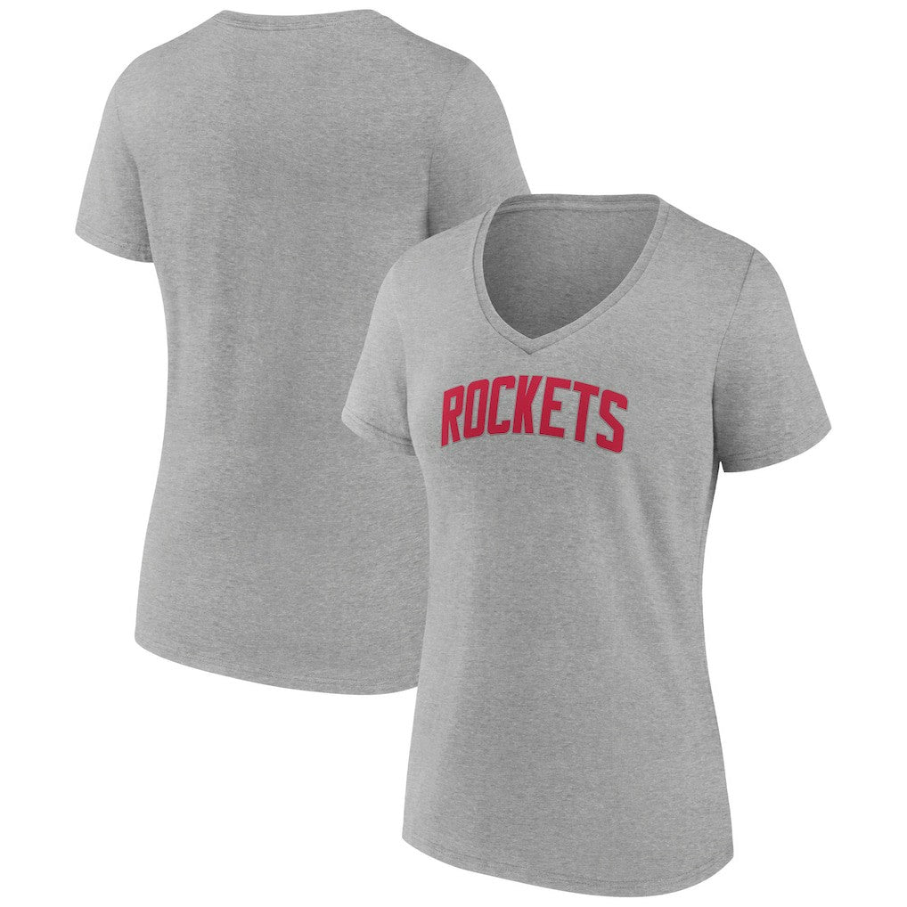 Houston Rockets Women's Alternate Logo V-Neck T-Shirt - Heather Gray sale