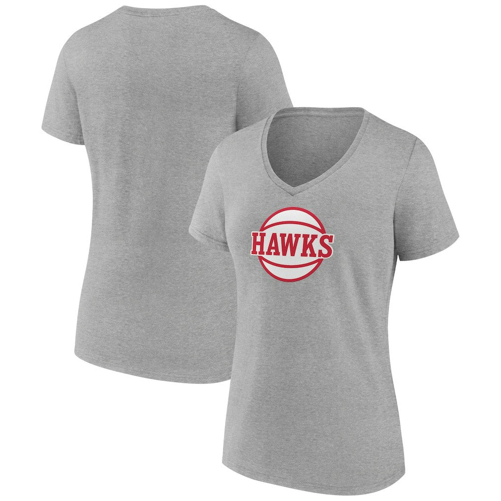 Atlanta Hawks Women's Alternate Logo V-Neck T-Shirt - Gray discount