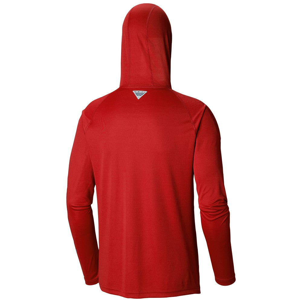 Cincinnati Reds Terminal Tackle Long Sleeve Hoodie T-Shirt - Red | Columbia