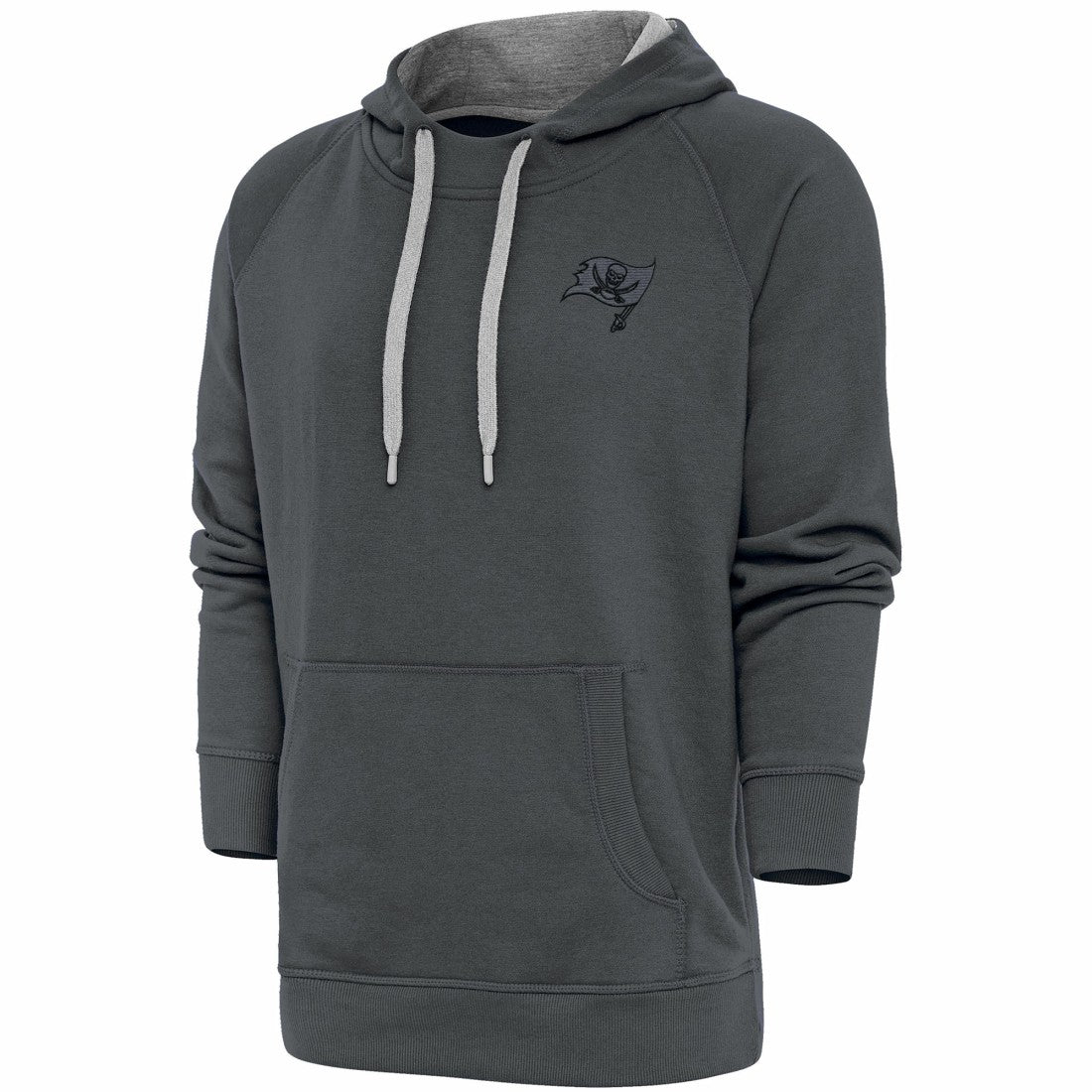 Tampa Bay Buccaneers Antigua Tonal Logo Victory Pullover Hoodie - Charcoal sale