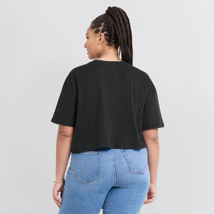 Los Angeles Lakers Women's Elements Super Soft Boxy Cropped T-Shirt - Black | Fanatics on sale