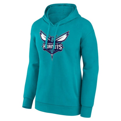 Charlotte Hornets Women's Team Primary Logo Pullover Hoodie - Teal shop