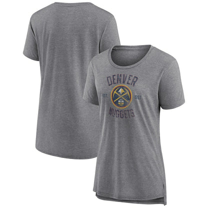 Denver Nuggets Women's Heritage Tri-Blend T-Shirt sale - Heather Gray shop