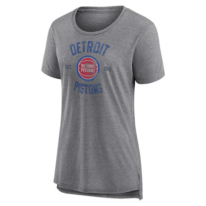 Detroit Pistons Women's Heritage Tri-Blend T-Shirt sale - Heather Gray on sale