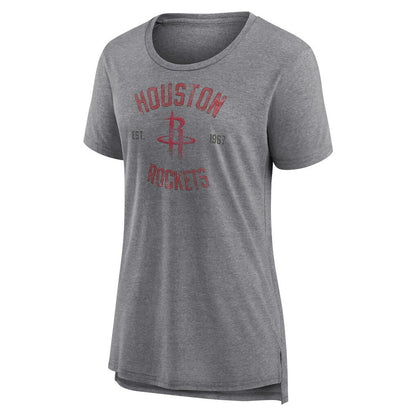 Houston Rockets Women's Heritage Tri-Blend T-Shirt - Heather Gray shop