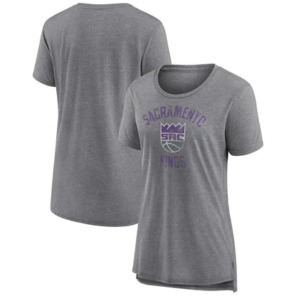 Sacramento Kings Women's Heritage Tri-Blend T-Shirt - Heather Gray discount