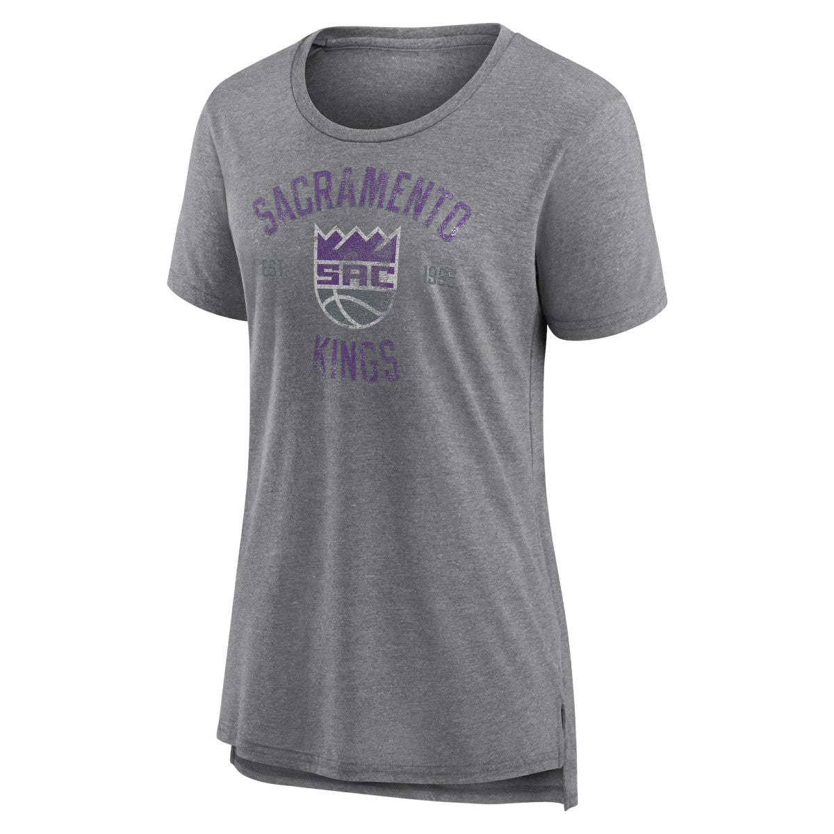 Sacramento Kings Women's Heritage Tri-Blend T-Shirt - Heather Gray discount