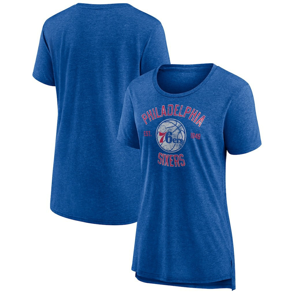 Philadelphia 76ers Women's Heritage Tri-Blend T-Shirt sale - Heather Red sale
