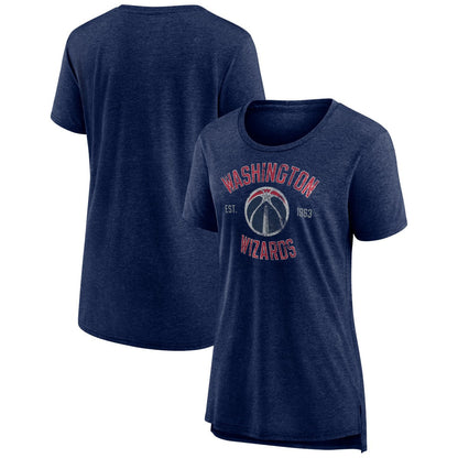 Washington Wizards Women's Heritage Tri-Blend T-Shirt - Heather Navy shop