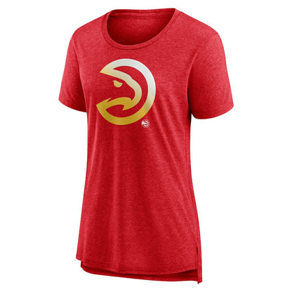Atlanta Hawks Women's Gradient Logo Tri-Blend T-Shirt - Heather Red on sale