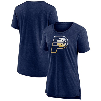Indiana Pacers Women's Gradient Logo Tri-Blend T-Shirt - Heather Navy sale