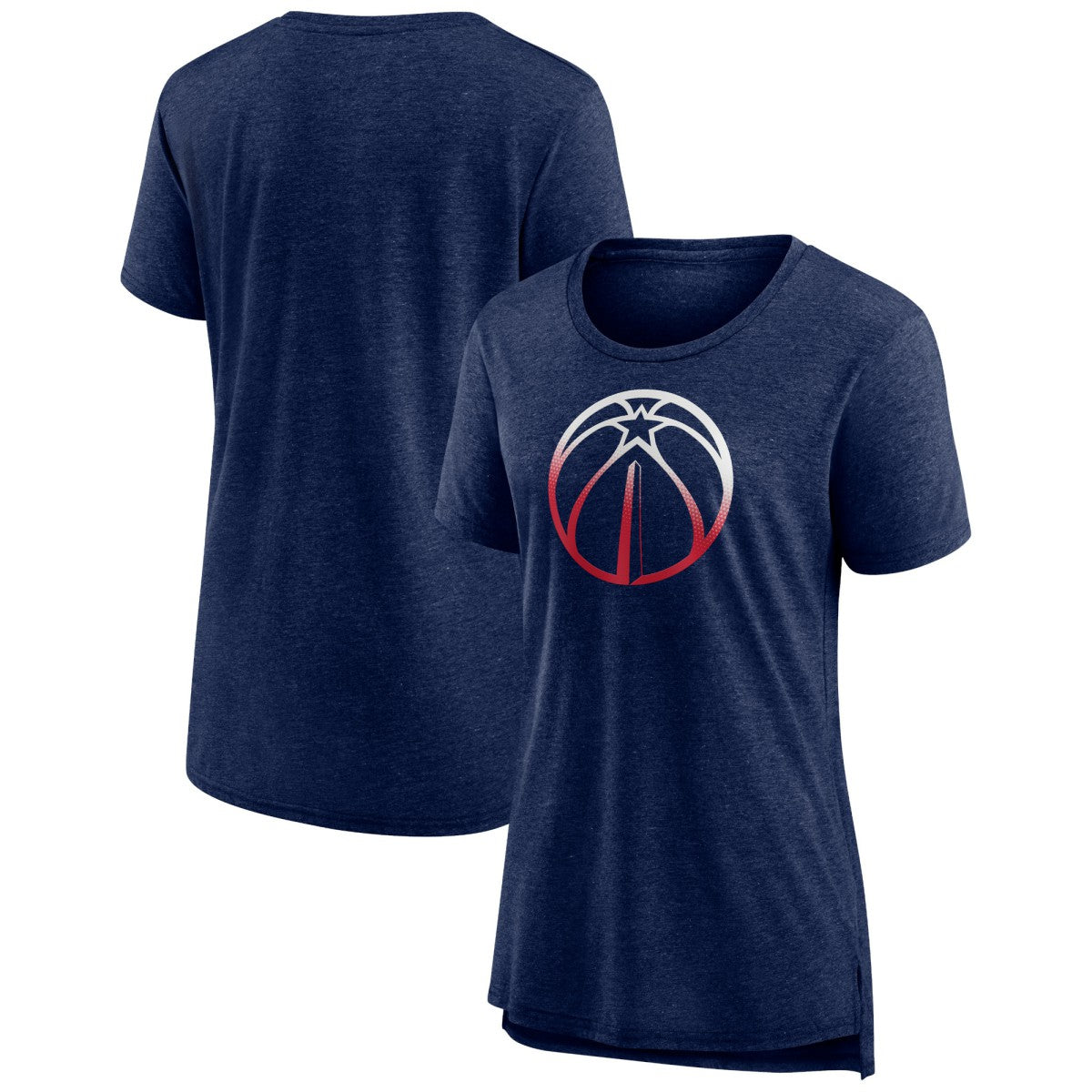Washington Wizards Women's Gradient Logo Tri-Blend T-Shirt - Heather Navy cheap