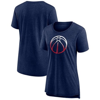 Washington Wizards Women's Gradient Logo Tri-Blend T-Shirt - Heather Navy cheap