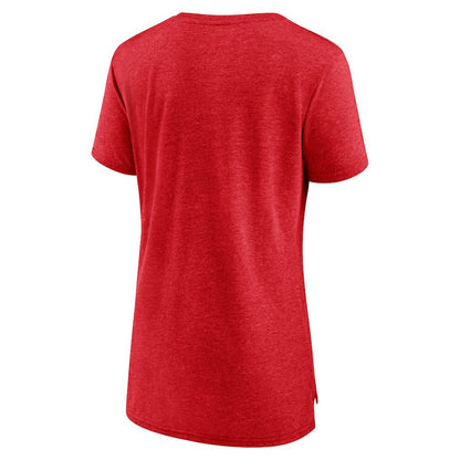 Atlanta Hawks Women's Distressed Logo Tri-Blend T-Shirt - Heather Red on sale