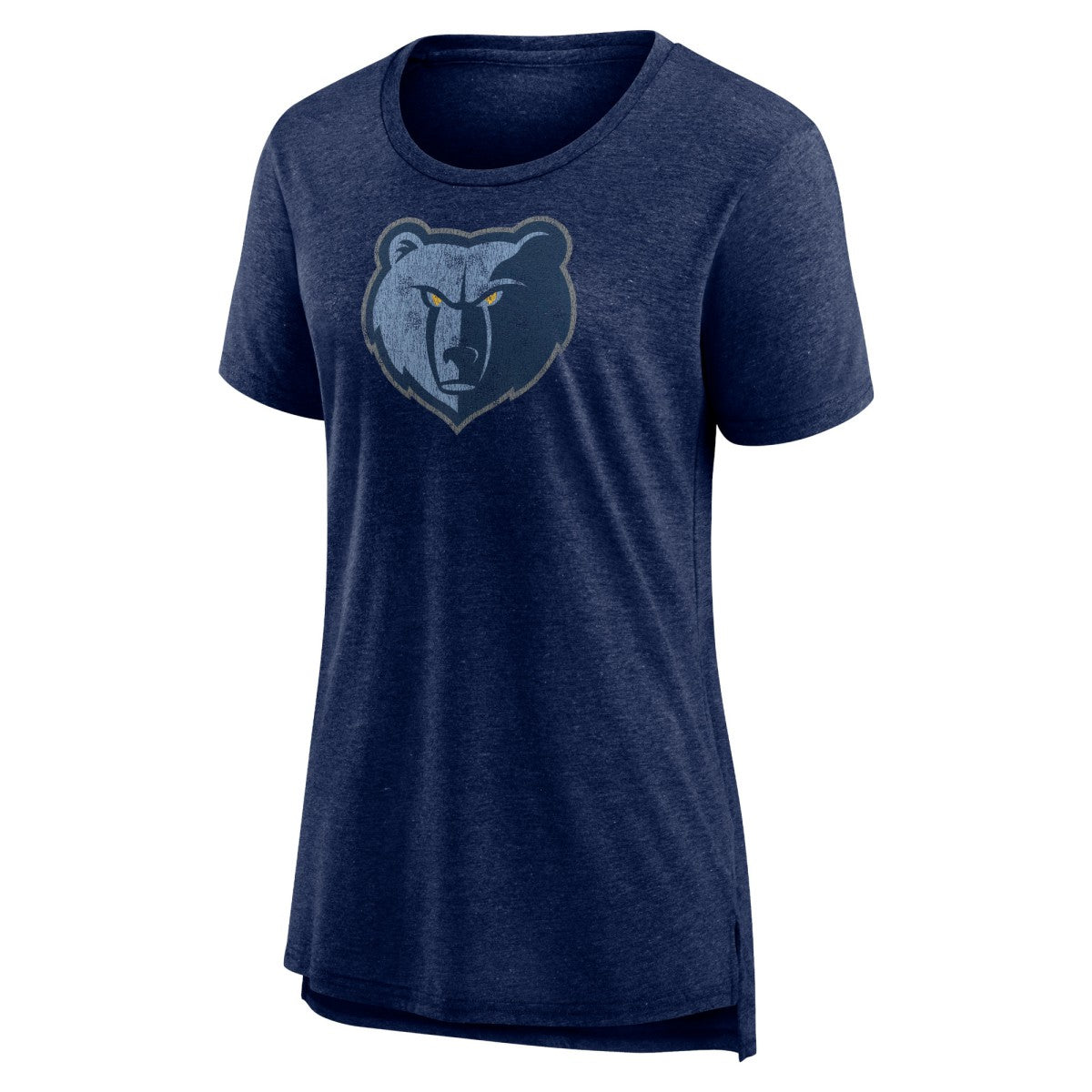 Memphis Grizzlies Women's Distressed Logo Tri-Blend T-Shirt - Heather Navy shop