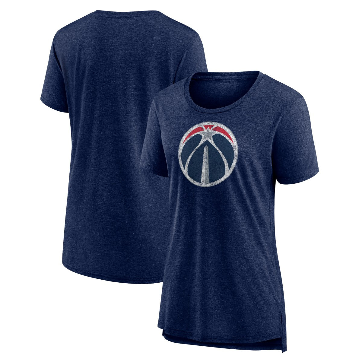Washington Wizards Women's Distressed Logo Tri-Blend T-Shirt - Heather Navy online