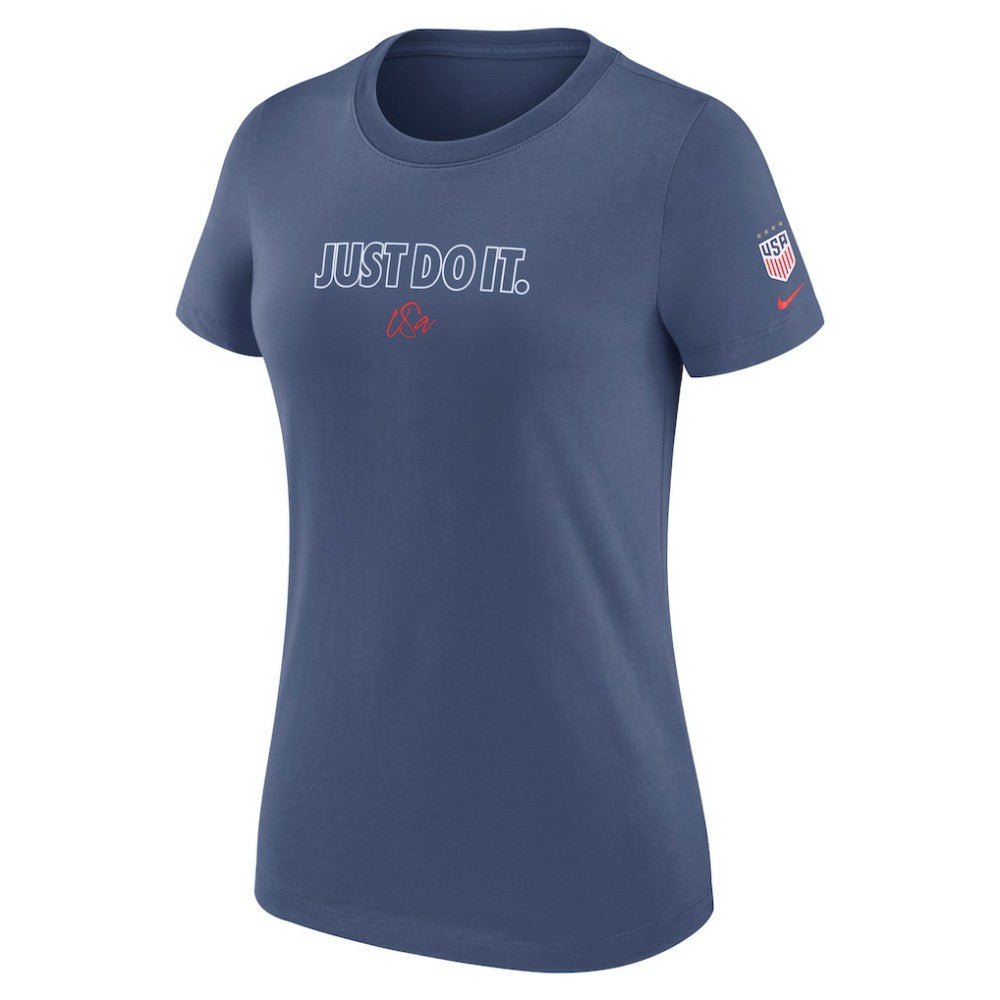 USWNT Women's Just Do It T-Shirt - Blue | Nike for sale