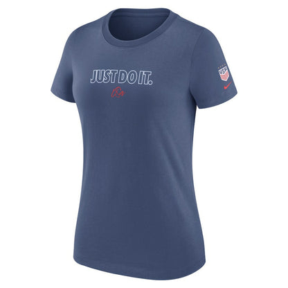 USWNT Women's Just Do It T-Shirt - Blue | Nike for sale
