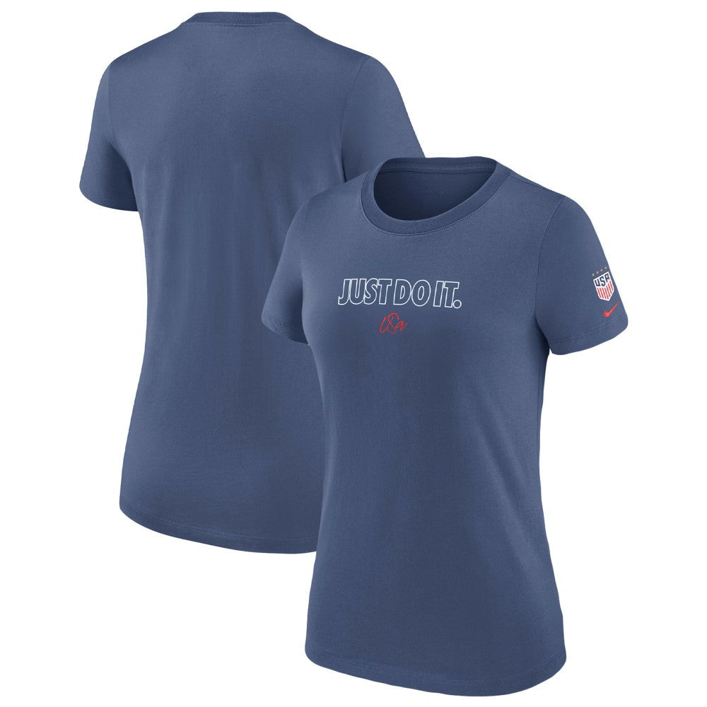 USWNT Women's Just Do It T-Shirt - Blue | Nike shop