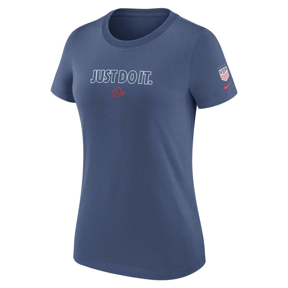 USWNT Women's Just Do It T-Shirt - Blue | Nike shop