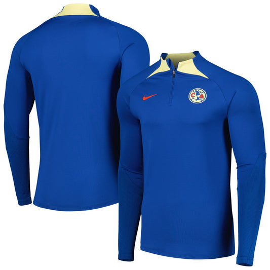 Club America Strike Drill 2023/24 Performance Quarter-Zip Long Sleeve Top - Blue | Nike for sale