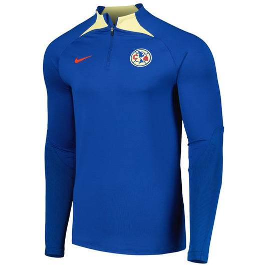 Club America Strike Drill 2023/24 Performance Quarter-Zip Long Sleeve Top - Blue | Nike for sale