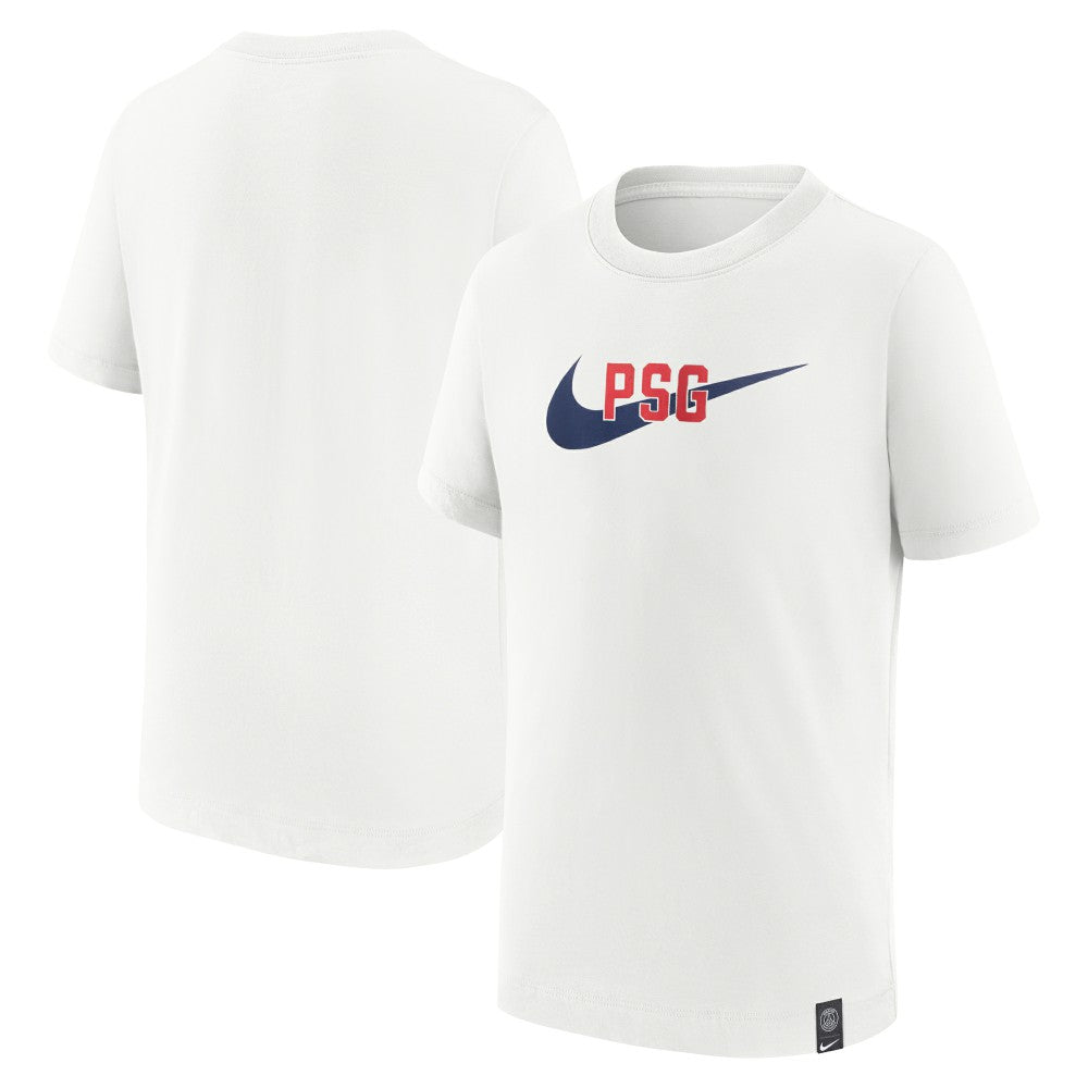Paris Saint-Germain Youth Swoosh T-Shirt - White | Nike for sale