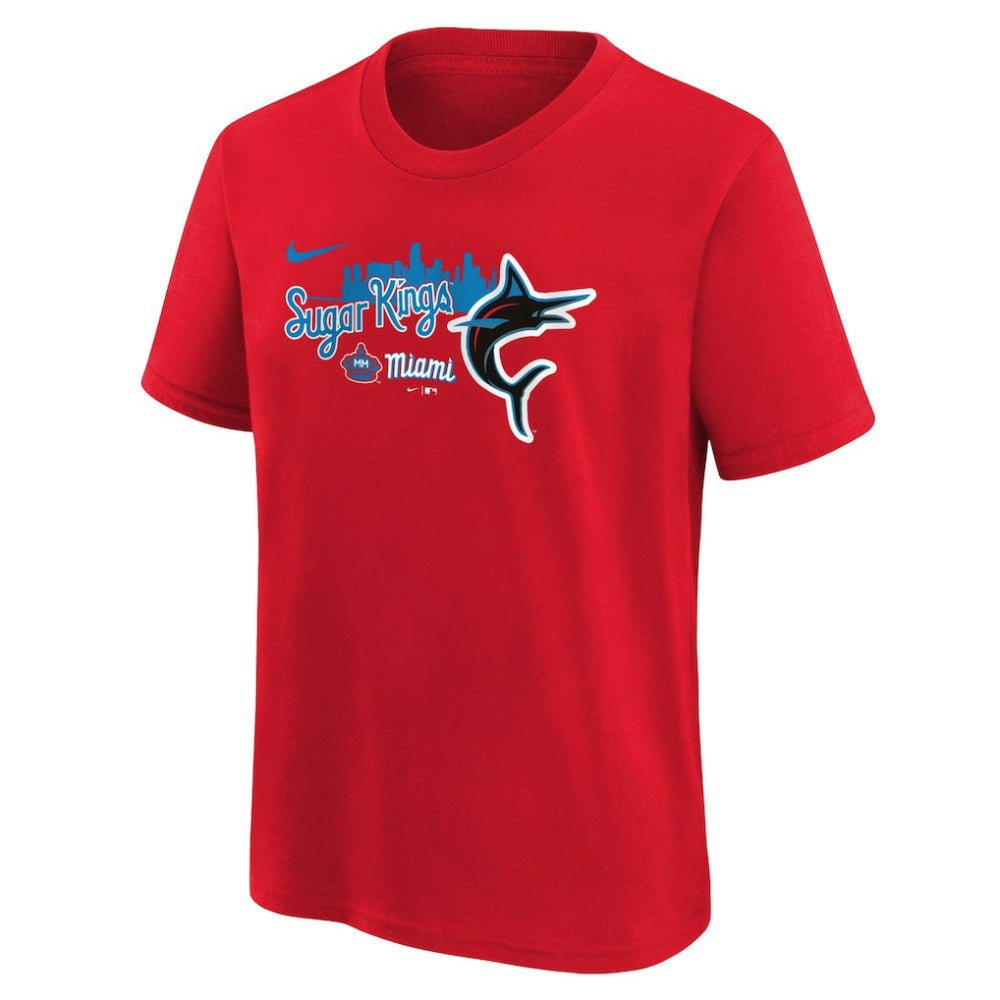 Miami Marlins Preschool City Connect Graphic T-Shirt - Red | Nike