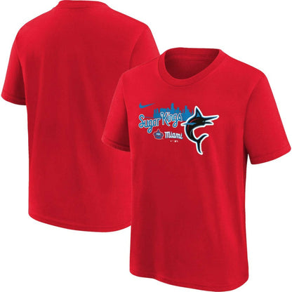 Miami Marlins Youth City Connect Graphic T-Shirt - Red | Nike