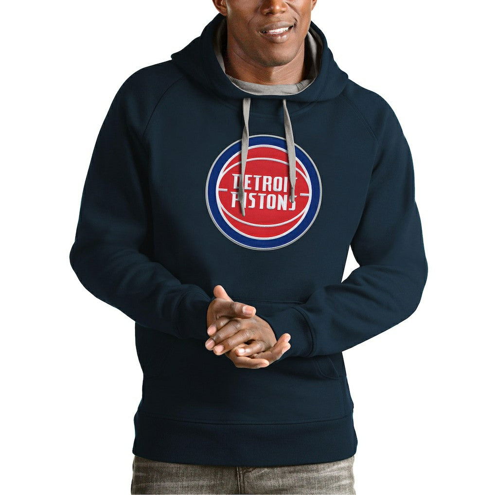 Detroit Pistons Antigua Team Logo Victory Pullover Hoodie sale - Navy cheap