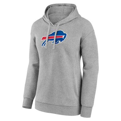 Buffalo Bills Women's Primary Logo Pullover Hoodie - Gray sale