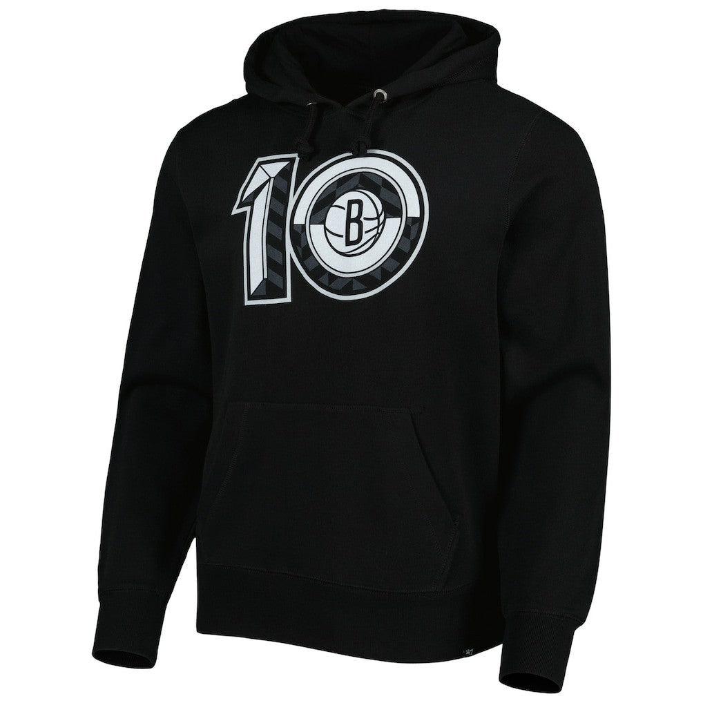 Brooklyn Nets '47 10th Anniversary Headline Pullover Hoodie - Black | 47 brand for sale