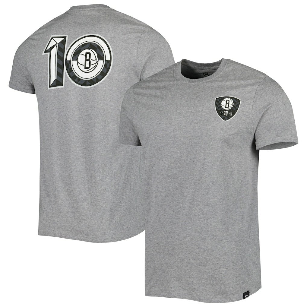 Brooklyn Nets '47 10th Anniversary Backer T-Shirt - Heather Gray | 47 brand online