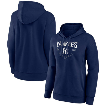 New York Yankees Women's Team Live For It Pullover Hoodie - Navy