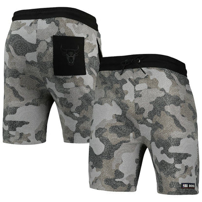 Chicago Bulls NBA x Hugo Boss Slam Camo Shorts - Black on sale