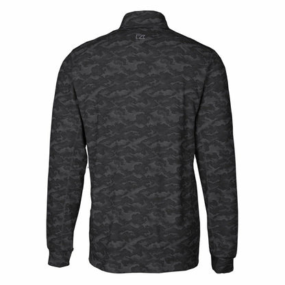 Tampa Bay Buccaneers Cutter & Buck Throwback Logo Big & Tall Traverse Camo Print Stretch Quarter-Zip Pullover Top - Black cheap