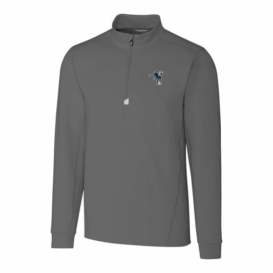 Indianapolis Colts Cutter & Buck Throwback Logo Traverse Stretch Quarter-Zip Big & Tall Pullover Top - Steel for sale