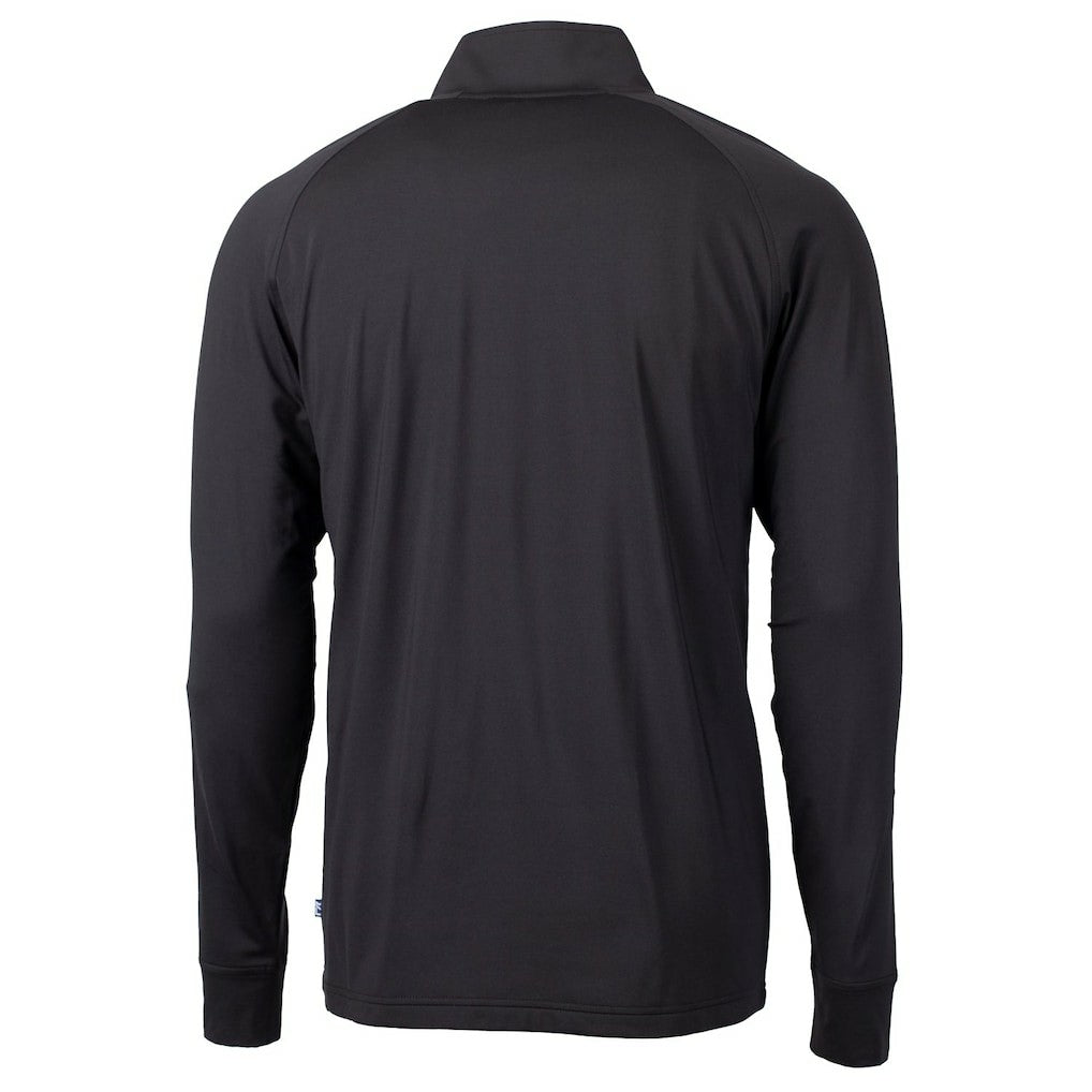 San Francisco 49ers Cutter & Buck Adapt Eco Knit Stretch Recycled Quarter-Zip Throwback Pullover Top - Black cheap