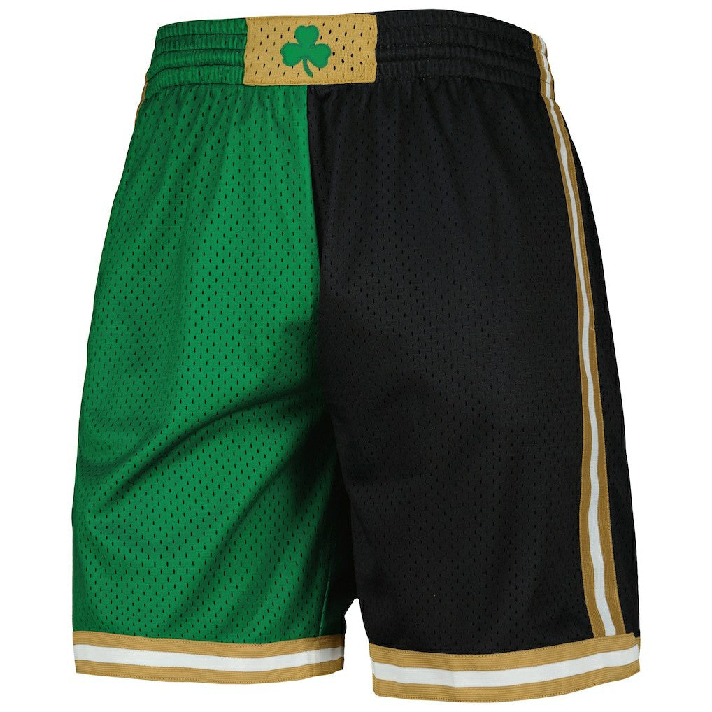 Boston Celtics Hardwood Classics 2007 Split Swingman Shorts - Kelly Green/Black | Mitchell & Ness online