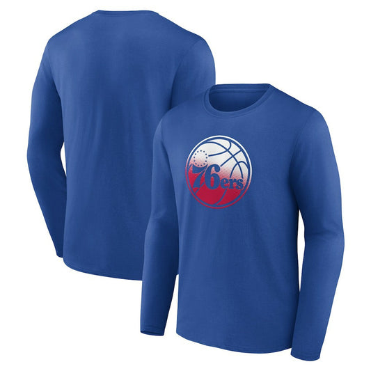Philadelphia 76ers Gradient Logo Long Sleeve T-Shirt - Royal outlet