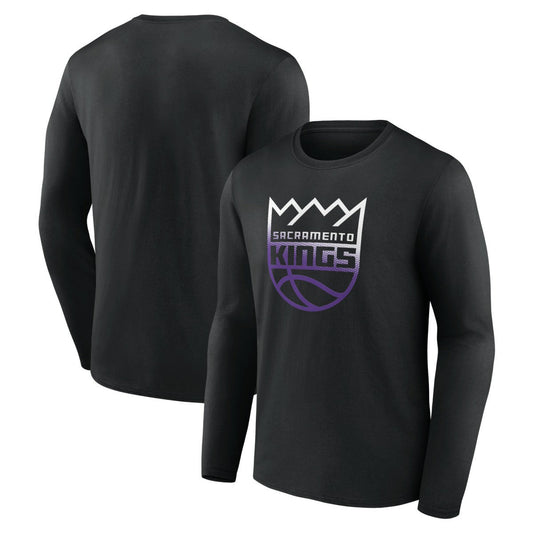 Sacramento Kings Gradient Logo Long Sleeve T-Shirt - Black outlet